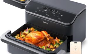 COSORI Heißluftfritteuse 2 Kammern Airfryer, 8-in-1 Dual Blaze TwinFry XXL 10L